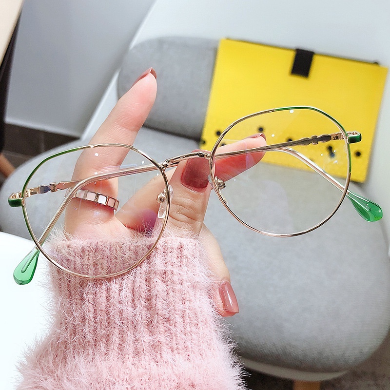 Kính mắt thời trang V2 chống bức xạ, ánh sáng xanh gọng kim loại hàng cao câp mẫu mới cho nam nữ