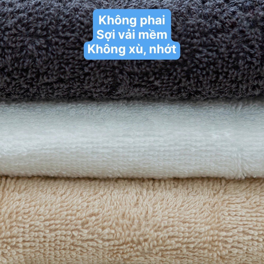 Khăn Tắm Loại To 140x70cm 100% Cotton Cao Cấp Thấm Hút, Bền Màu, Không Nhớt Hàng VN