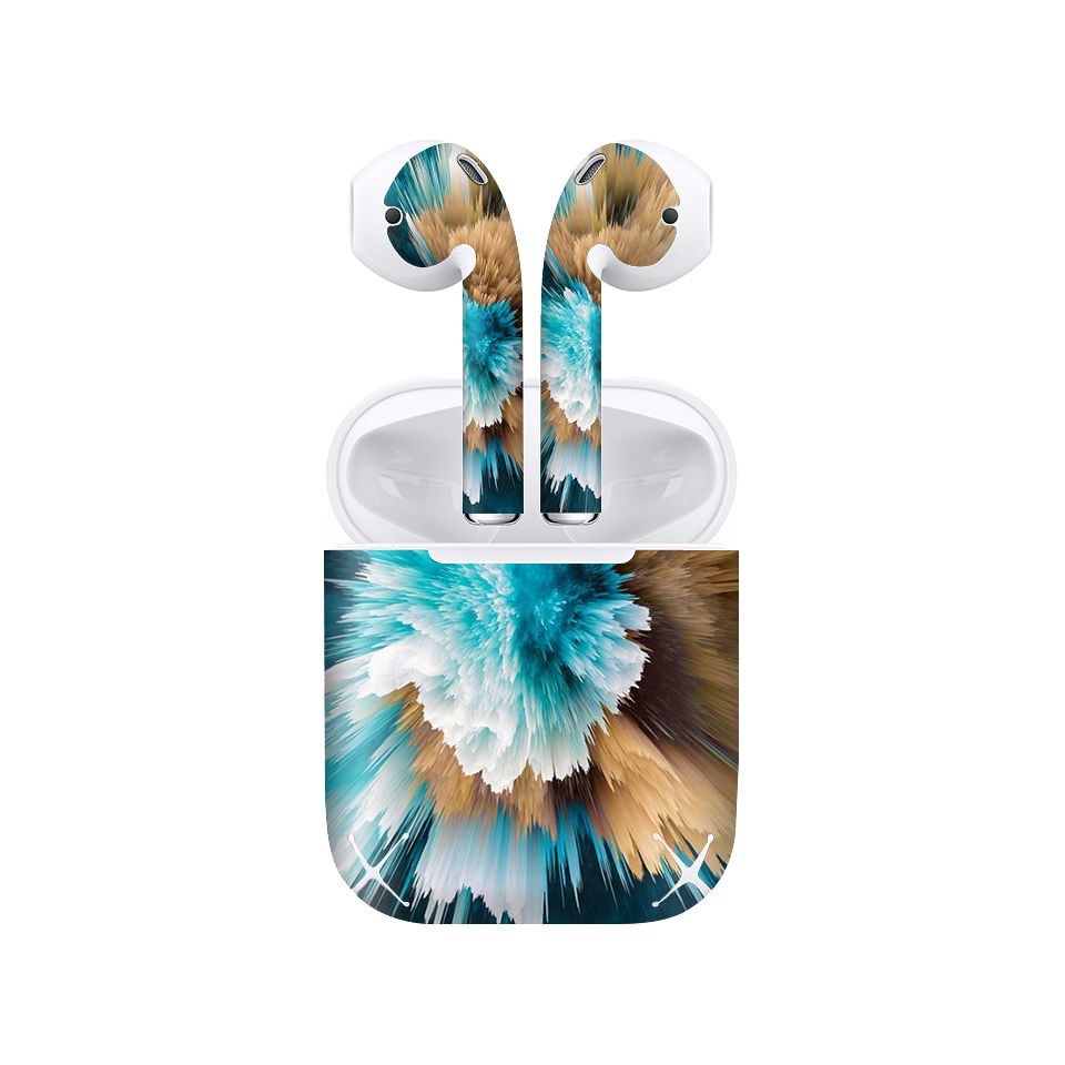 Miếng dán skin chống bẩn cho tai nghe AirPods in hình vân đá - dah016