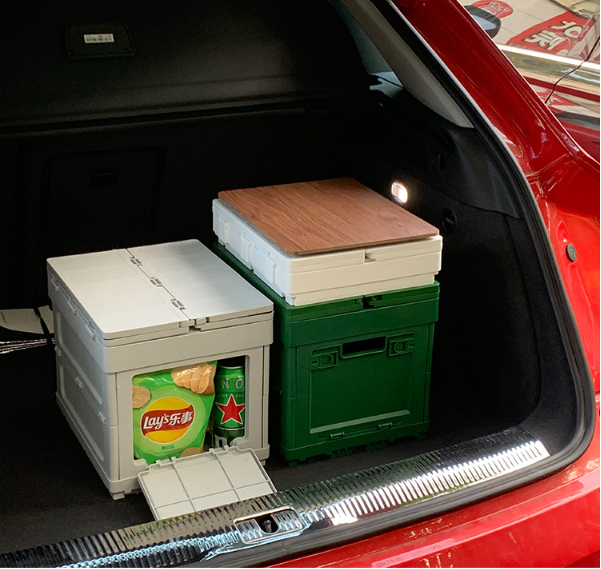 Hộp Đựng Đồ Vật Dụng Cắm Trại Kiêm Bàn Ăn gập mở xếp gọn Camping Box Table