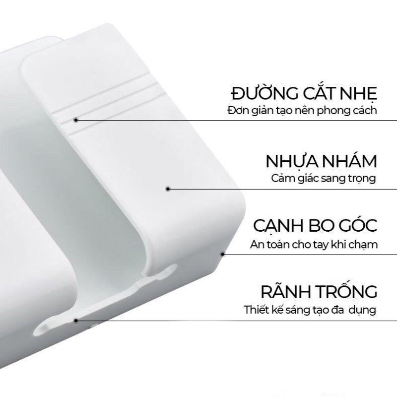 BÁN SỈ Giá Để Điện Thoại Dán Tường - Khay Đỡ Sạc Điện Thoại, Đựng Remote, Điều Khiển Tiện Lợi 88245