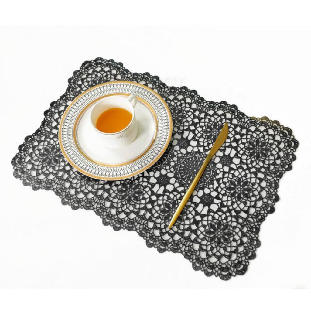 Non Slip PVC Rectangle Placemat Place Mat Coaster Home Decor