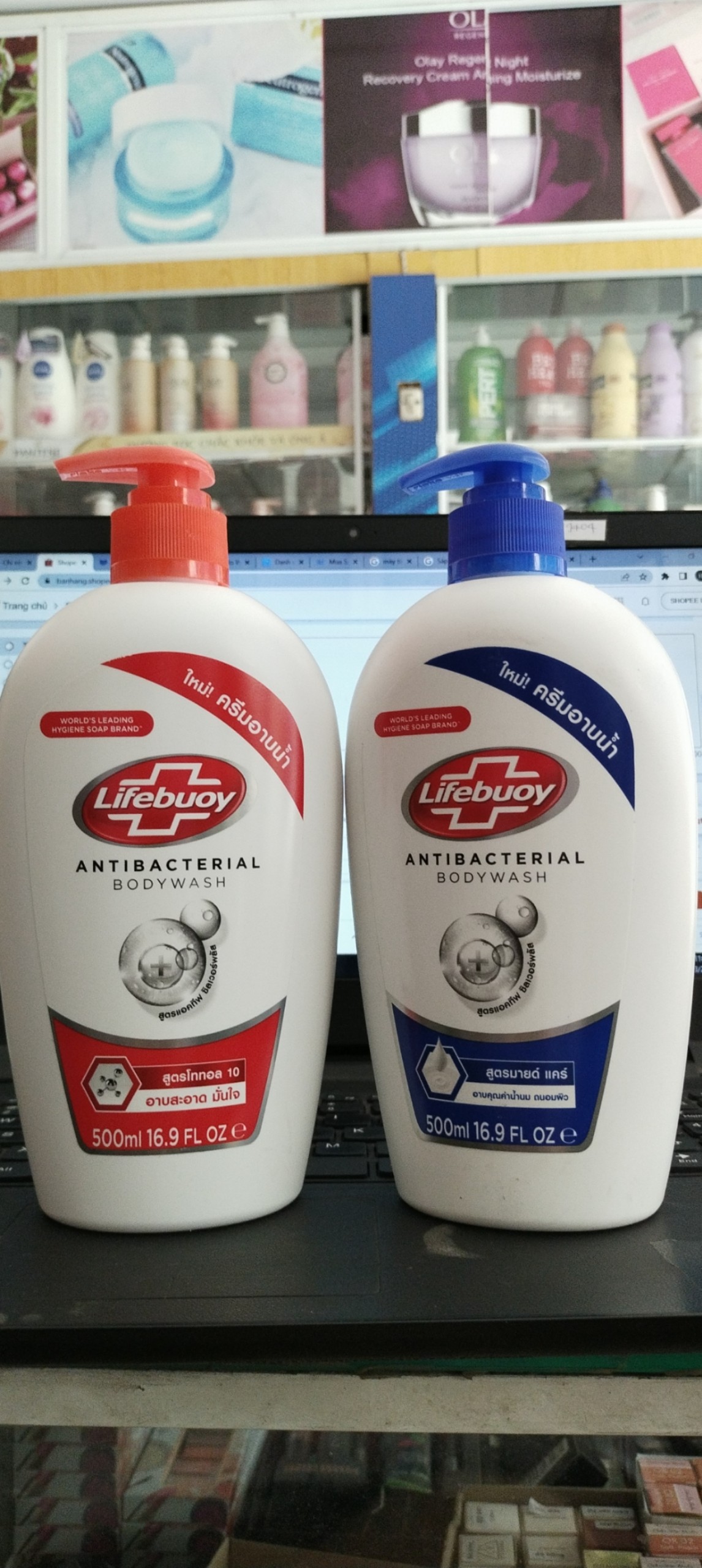 Sữa tắm bảo vệ khỏi vi khuẩn Life-buoy antibacterial 500ml-thái  ( không có tem phụ-không xuất hóa đơn đỏ )