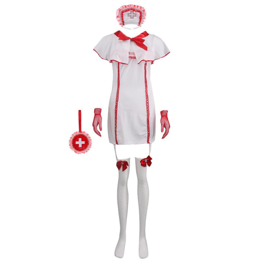 Nurse Fancy Dress Uniform CosplayHalloween Costumes Adults Role Play Outfit