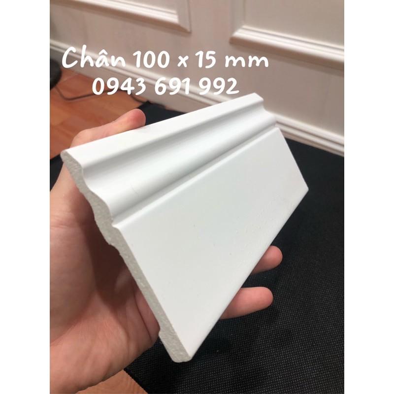 Phào Chỉ nhựa composite màu trắng hoàn thiện trang trí tường nền ghi xám cho căn hộ chung cư