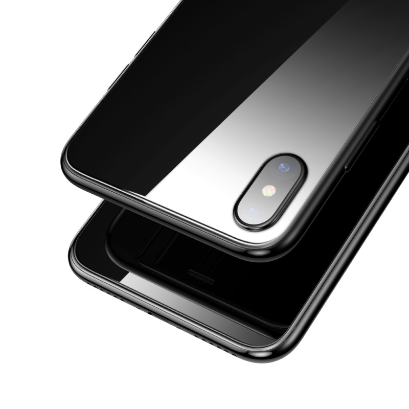 Miếng dán kính cường lực mặt sau lưng iPhone X Baseus mặt kính 9H - Hàng chính hãng