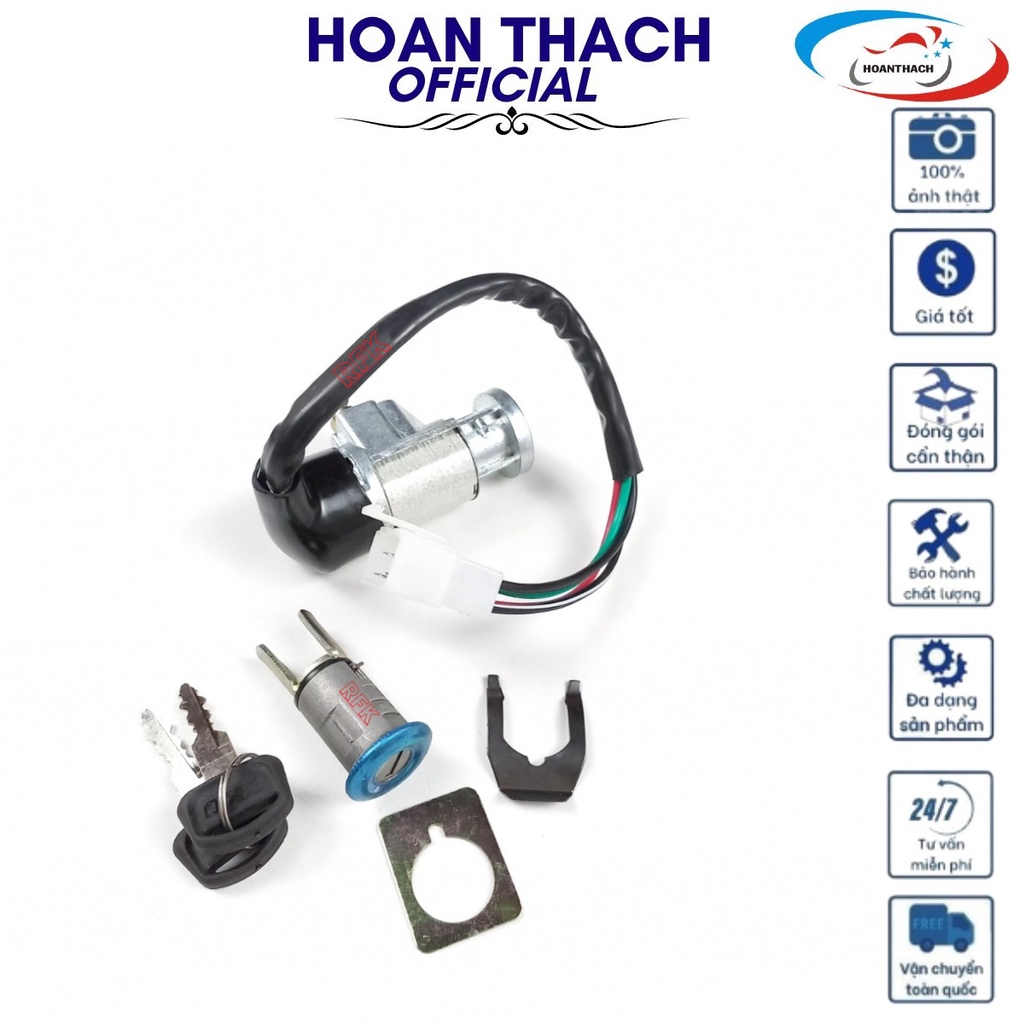 Bộ khóa điện cho xe máy dream chìa dẹp, HOANTHACH SP005286