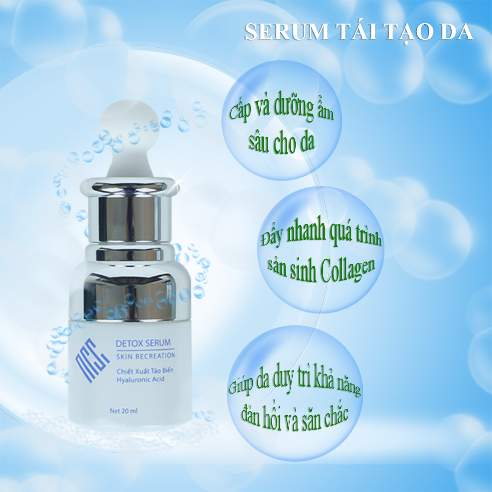 Serrum Collagen - Tái tạo ,phục hồi da hư tổn - bổ sung Collagen, Elastin giúp da căng bóng đàn hồi, ngăn nám, ngừa mụn hiệu quả