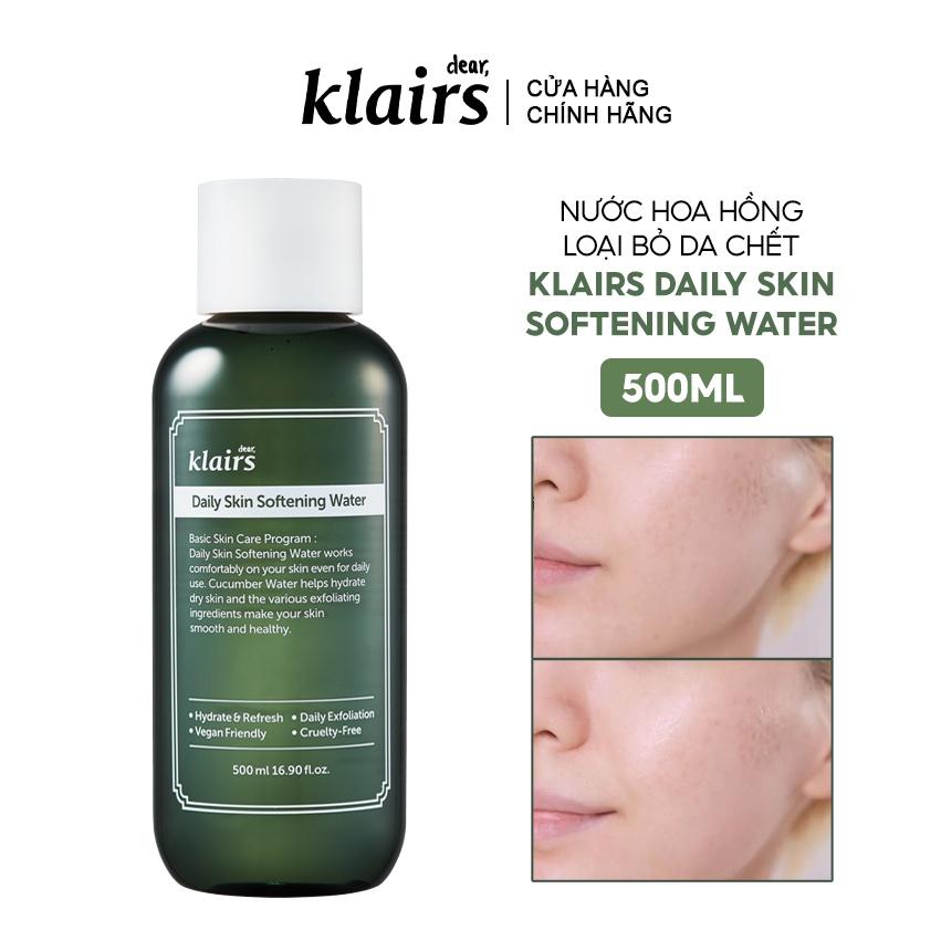 Nước hoa hồng Dear, Klairs Daily Skin Softening Water Hàn Quốc 500ml