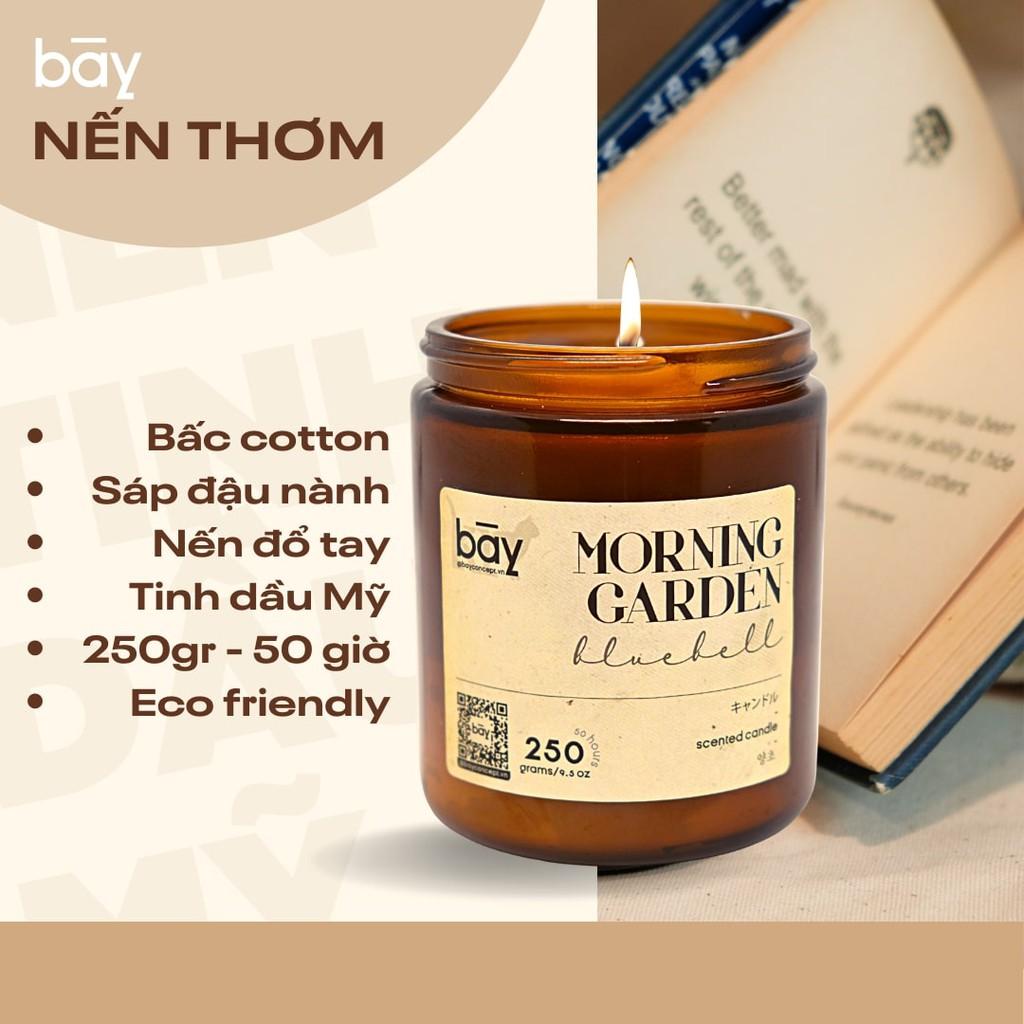 Nến thơm phòng Morning Garden️FREESHIP️ tinh dầu nhập khẩu Mỹ,  khử mùi, thư giãn sáp đậu nành, bấc cotton, không khói