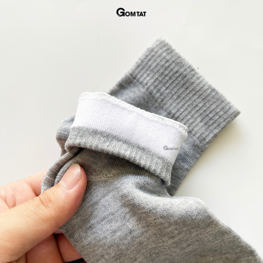 Tất Cổ Cao Trơn Nam Nữ GOMTAT, Vớ Cao Cổ Unisex Trơn Màu Vải Cotton Chuẩn Xuất Nhật - TRONCAO-VNXK