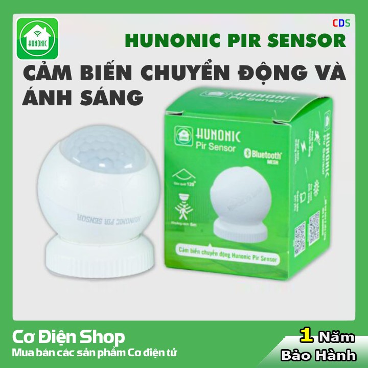 Cảm Biến Chuyển Động Và Ánh Sáng - Hunonic Pir Sensor Hình Cầu - Công nghệ Bluetooth Mesh