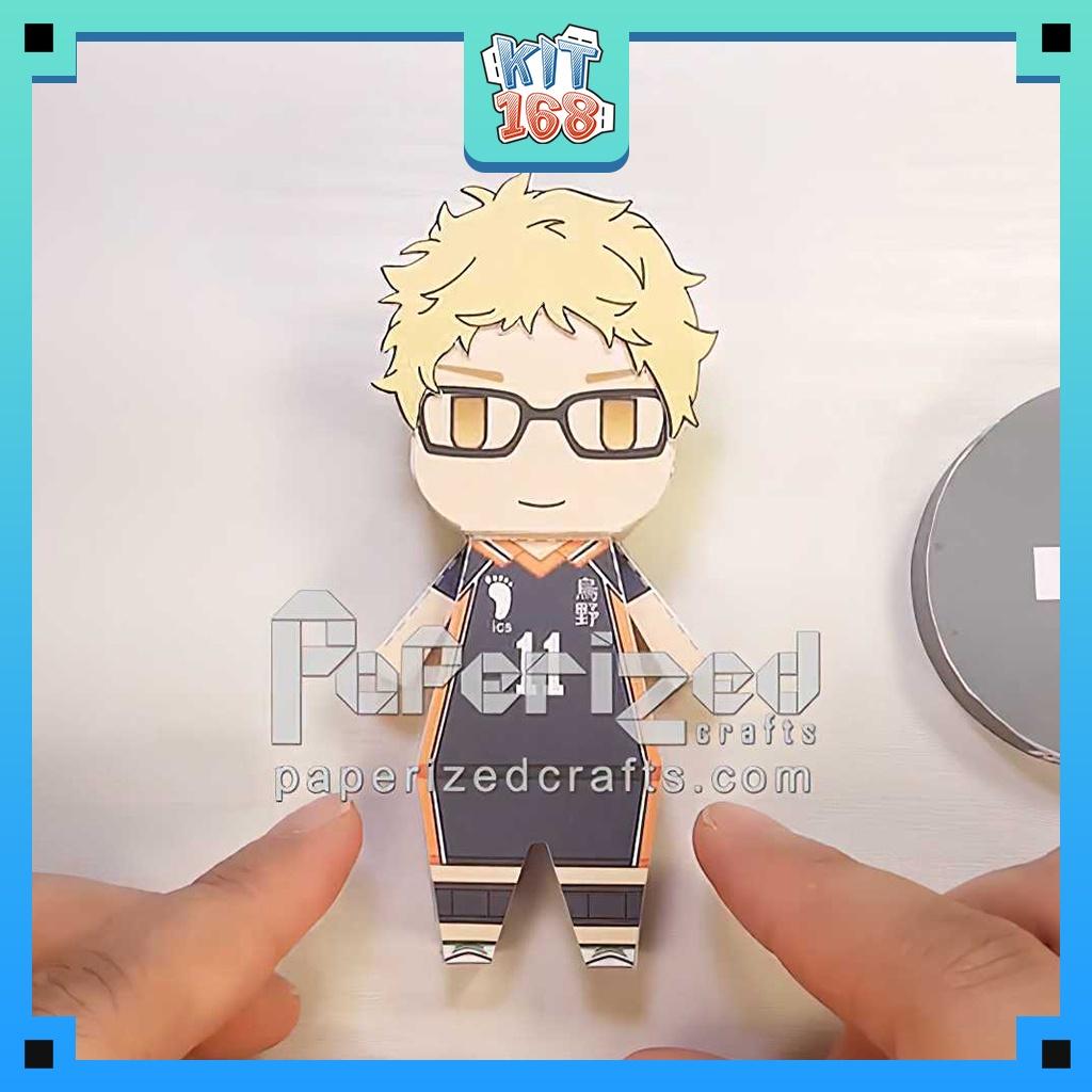 Mô hình giấy Anime Game Chibi Kei Tsukishima ver 2 - Haikyuu