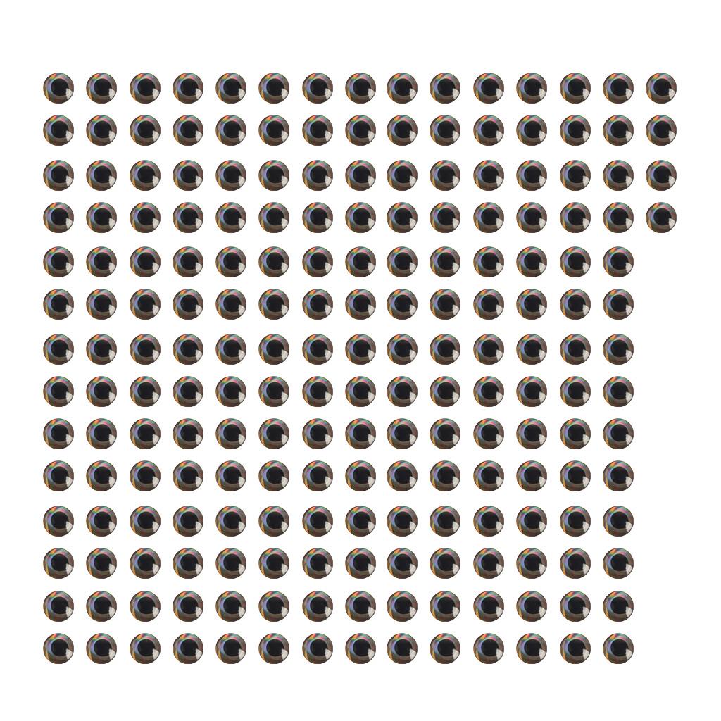 200pcs Fishing Lure Eyes 3D Holographic Eyes Fly Tying Jigs Craft DIY