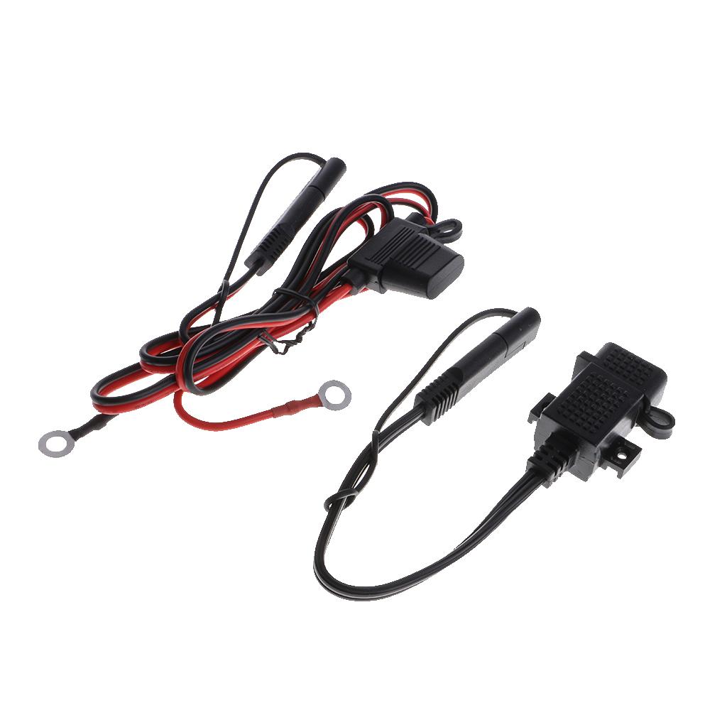 3.1Amp Waterproof Motorcycle USB Charger Kit SAE To USB Adapter for Phones