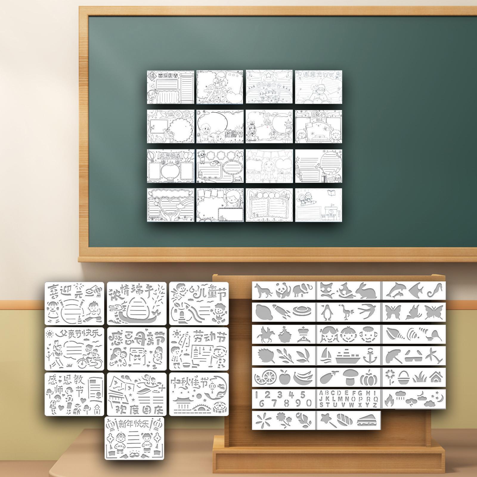 46 Pieces Painting Template Drawing Template for Fabric Furniture DIY Crafts