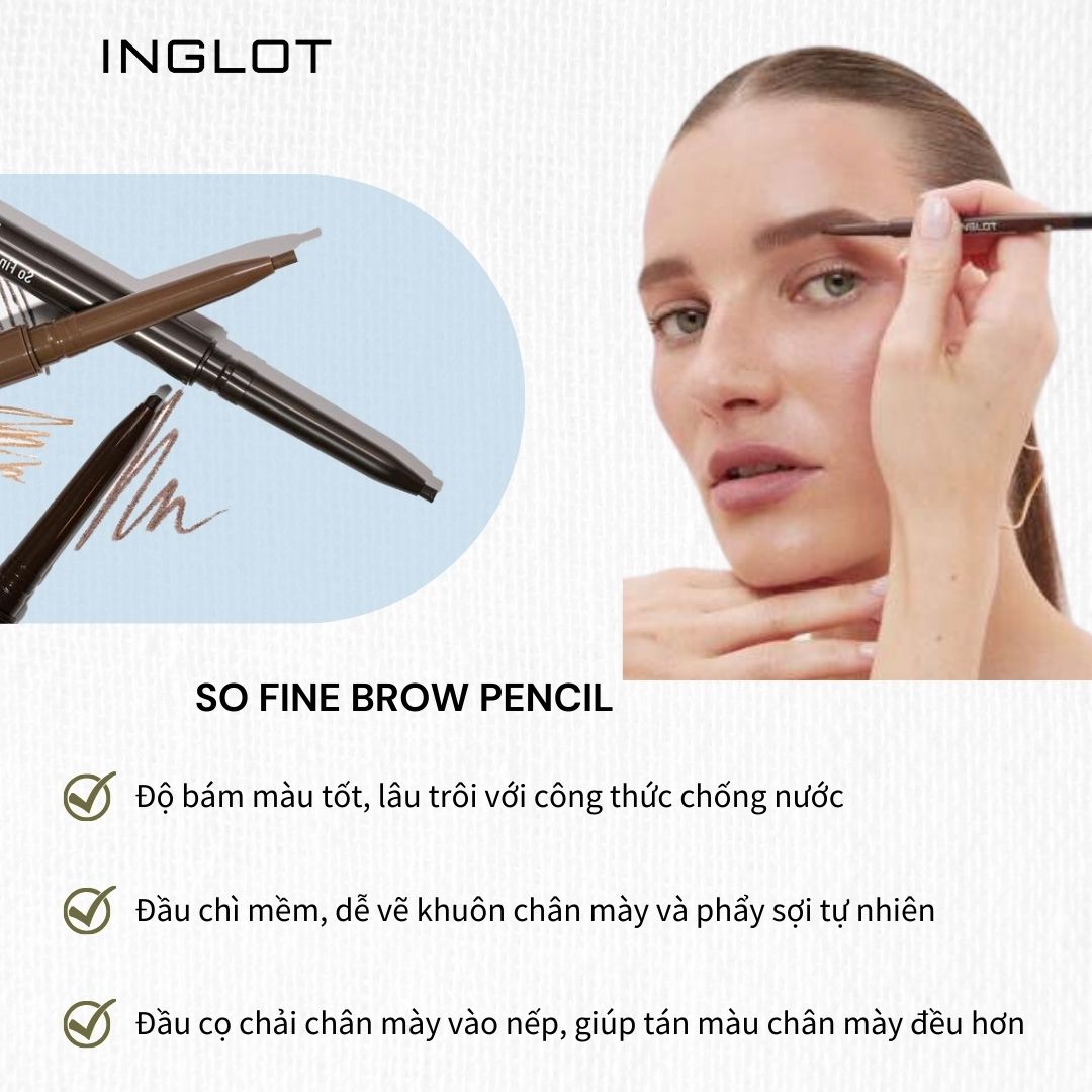 Chì kẻ chân mày màu tự nhiên lâu trôi So Fine Inglot (0.09g)