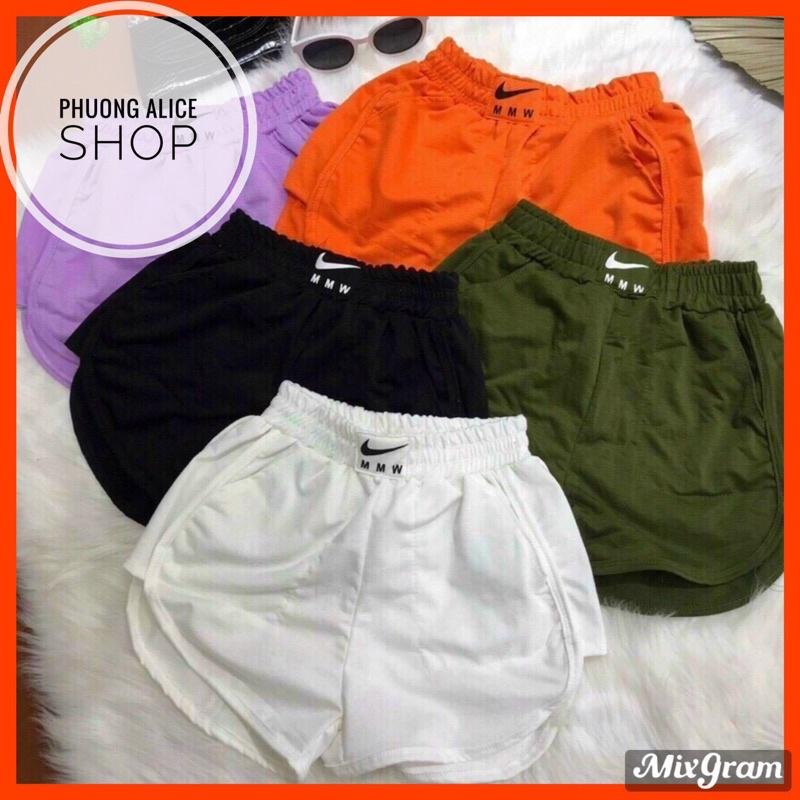 Quần đùi mặc nhà nữ, quần short cotton nữ siêu mát có túi quần