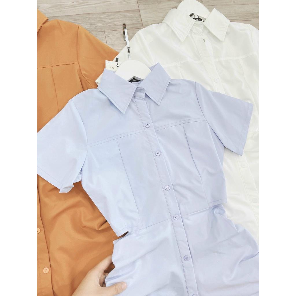 VÁY SƠ MI CUT OUT CHUN SAU