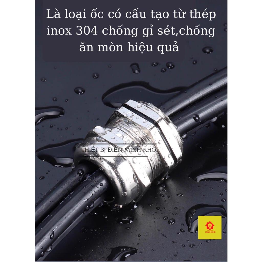 Ốc Siết Cáp Kim Loại PG, cút siết cáp kim loại, ốc xiết inox,cút xiết pg