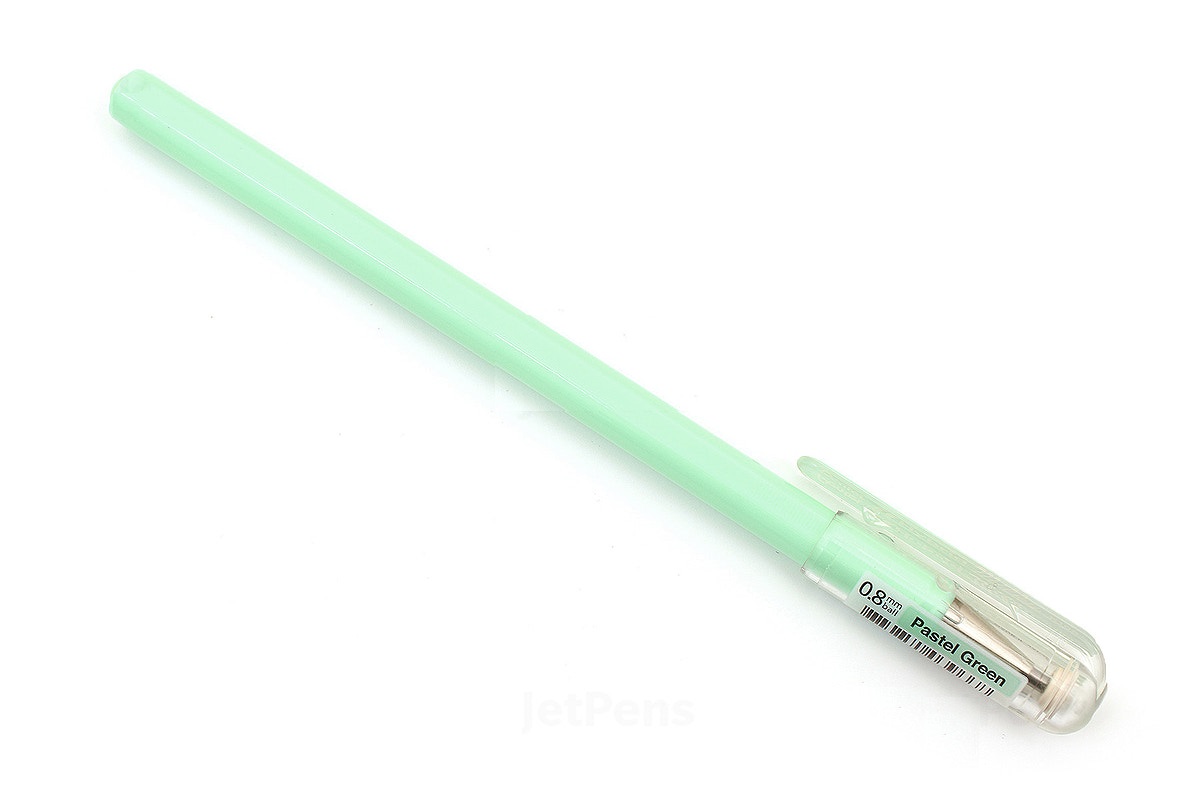 Bút Gel Sữa Dạ Quang Pentel Hybird Milky - 0.8mm - Màu xanh lá pastel (Pastel Green)