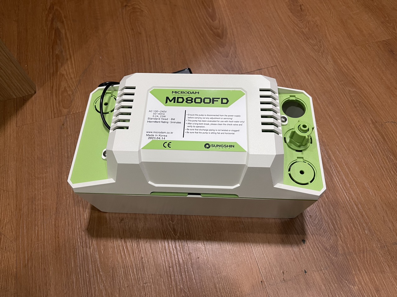 Máy bơm nước ngưng điều hòa 8 mét MD800FD Microdam SUNGSHIN - Bơm chống ồn