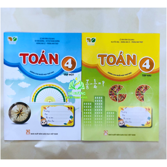 Sách - Combo Toán 4 - Tập 1 + 2 (Dành cho buổi học thứ hai) (Kết nối tri thức với cuộc sống)