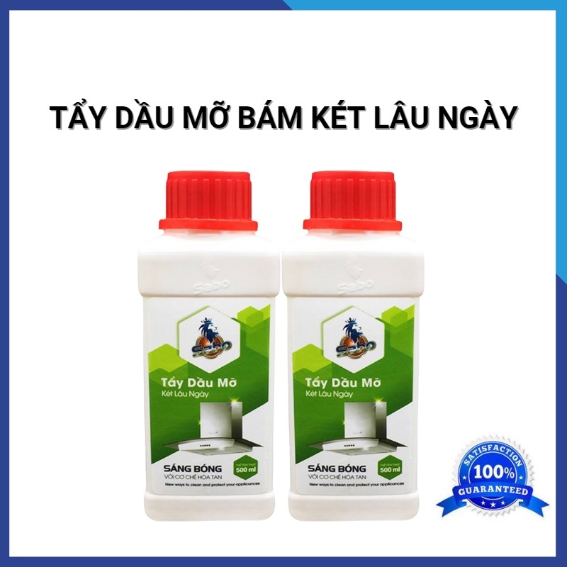 Tẩy dầu mỡ két lâu ngày SABO-M tẩy nồi chảo inox cháy khét vệ sinh lưới hút mùi &amp; NCKD chai 500ml