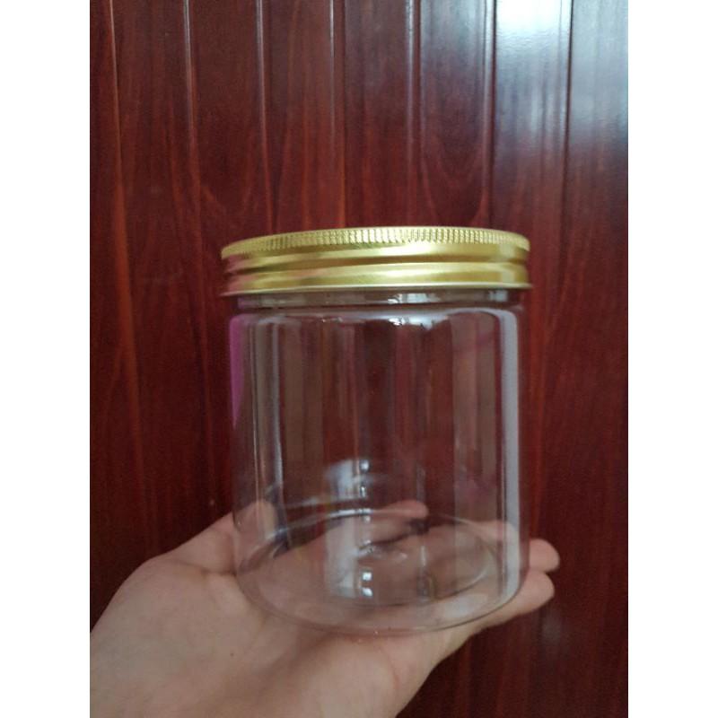 Hủ PET vặn 500ml 9x10cm (VT) có kèm lót