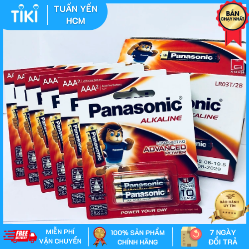 Hộp pin pin Kiềm Panasonic Alkaline AAA LR03T/2B-Hàng chính hãng