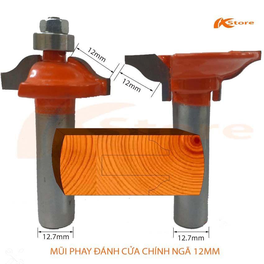 MŨI PHAY GỖ ĐÁNH CỬA CHÍNH NGÃ 12MM HÀNG VIỆT NAM CHẤT LƯỢNG CAO - MŨI SOI GỖ