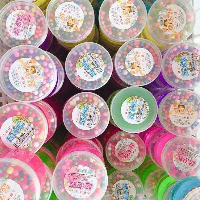 Slime hộp tròn 150ml charm cốm xốp NG0C TRAI màu thạch chất đẹp Đồ chơi slam chất nhầy ma thuật squishy