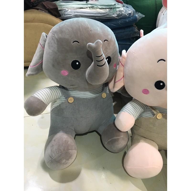 Thú bông voi màu hồng size 55cm cho bé