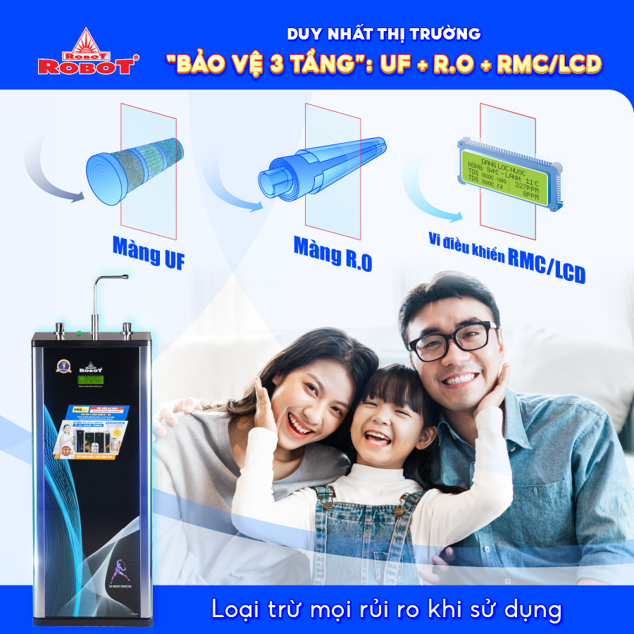 Máy Lọc Nước Nóng Nguội Lạnh R.O + UF ELITE PRO 739GK-UR - Hàng Chính Hãng