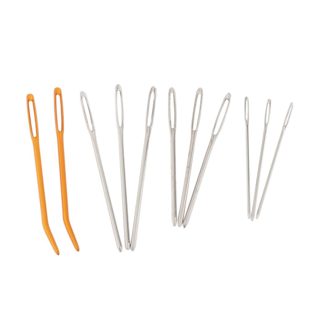 2-4pack Hand sewing needle knitting Darning Threading Supply 6pcs curved needle