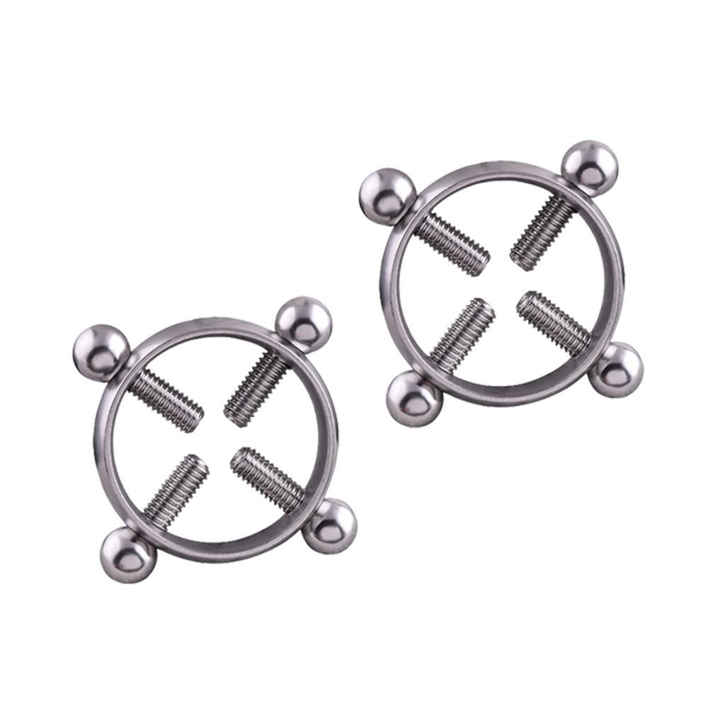 2pcs Stainless Steel Adjustable Screw Circle Barbell   Piercing