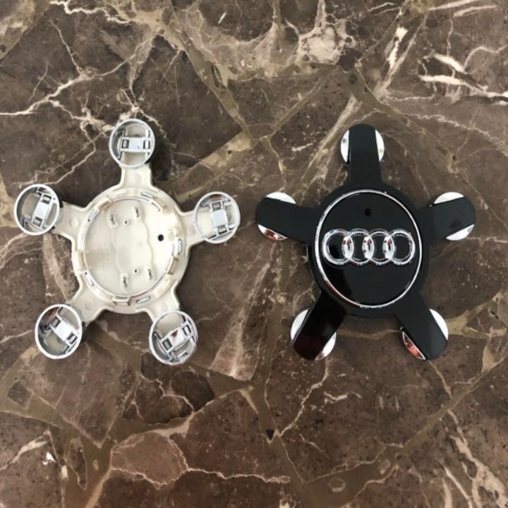 Logo chụp mâm, lazang bánh xe Audi đường kính 135mm A6Q5135: Dùng cho các loại xe: A6 A6L A4 A4L A5 A7 S5 Q3 Q5 RS