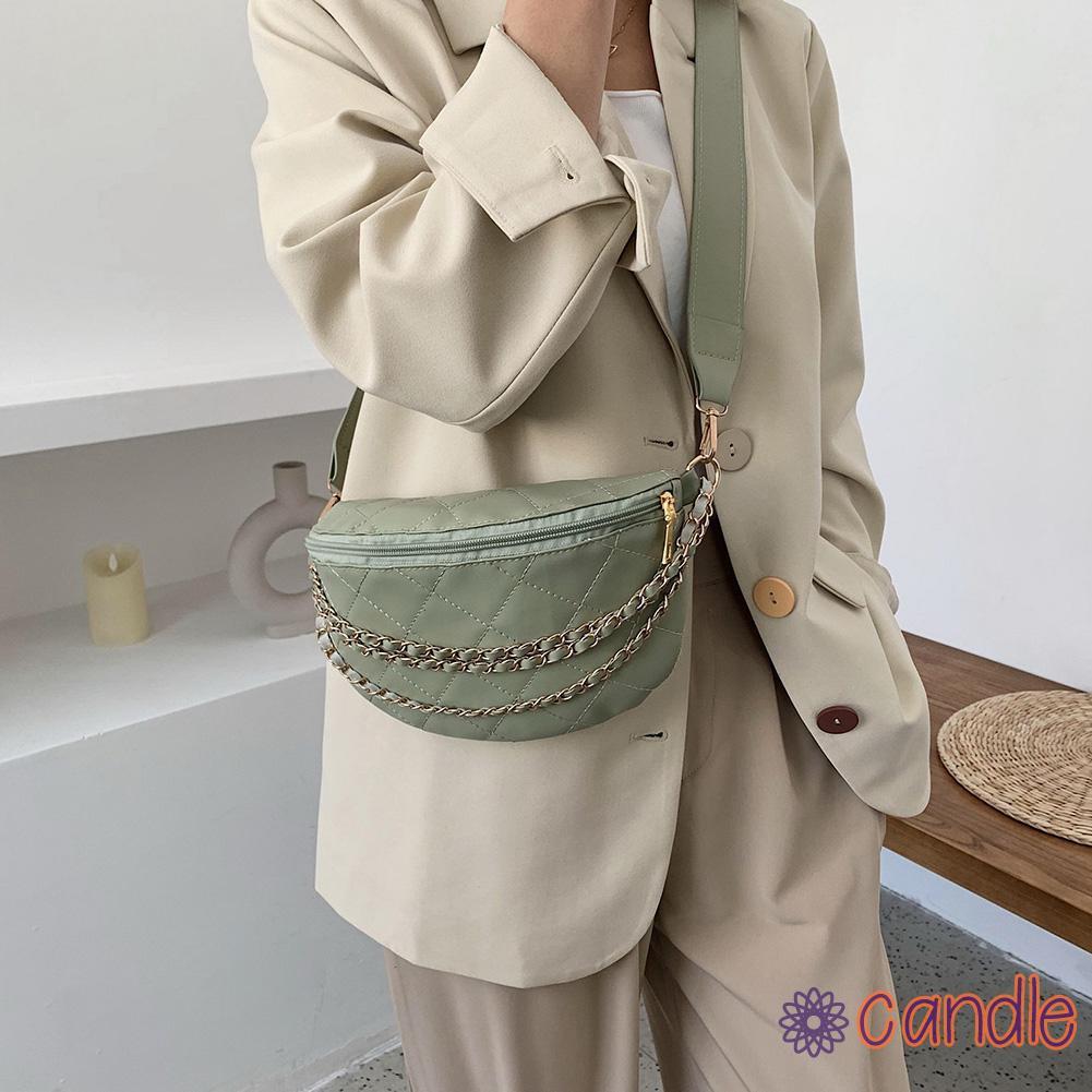 Túi Đeo Chéo Bằng Da Pu Phối Khóa Kéo Thời Trang Cho Nữ