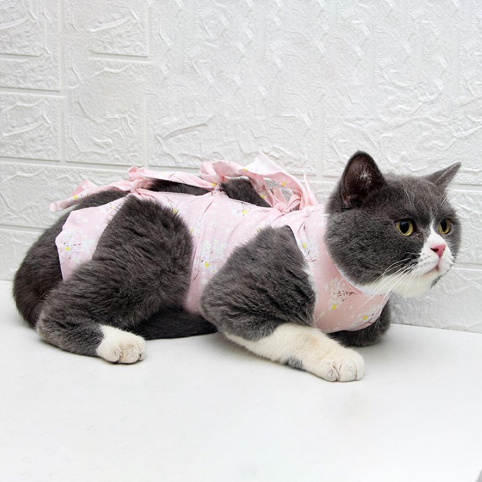 Cat Recovery Suit Clothes Breathable for Indoor Cats Dogs Home