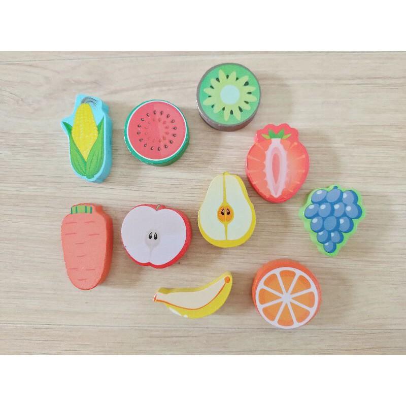 Bộ đồ chơi thông minh câu cá ghép số bằng gỗ cho bé