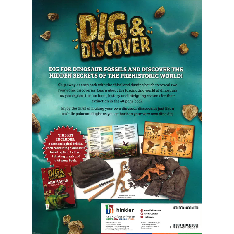 Sách Dig & Discover Dinosaurs Kit