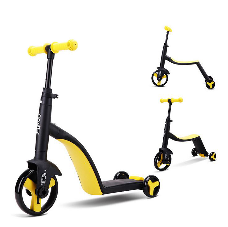 Xe Trượt Scooter Nadle 3in1 - Chòi Chân, Xe trượt, Xe đạp - Tiện Lợi - Màu Vàng