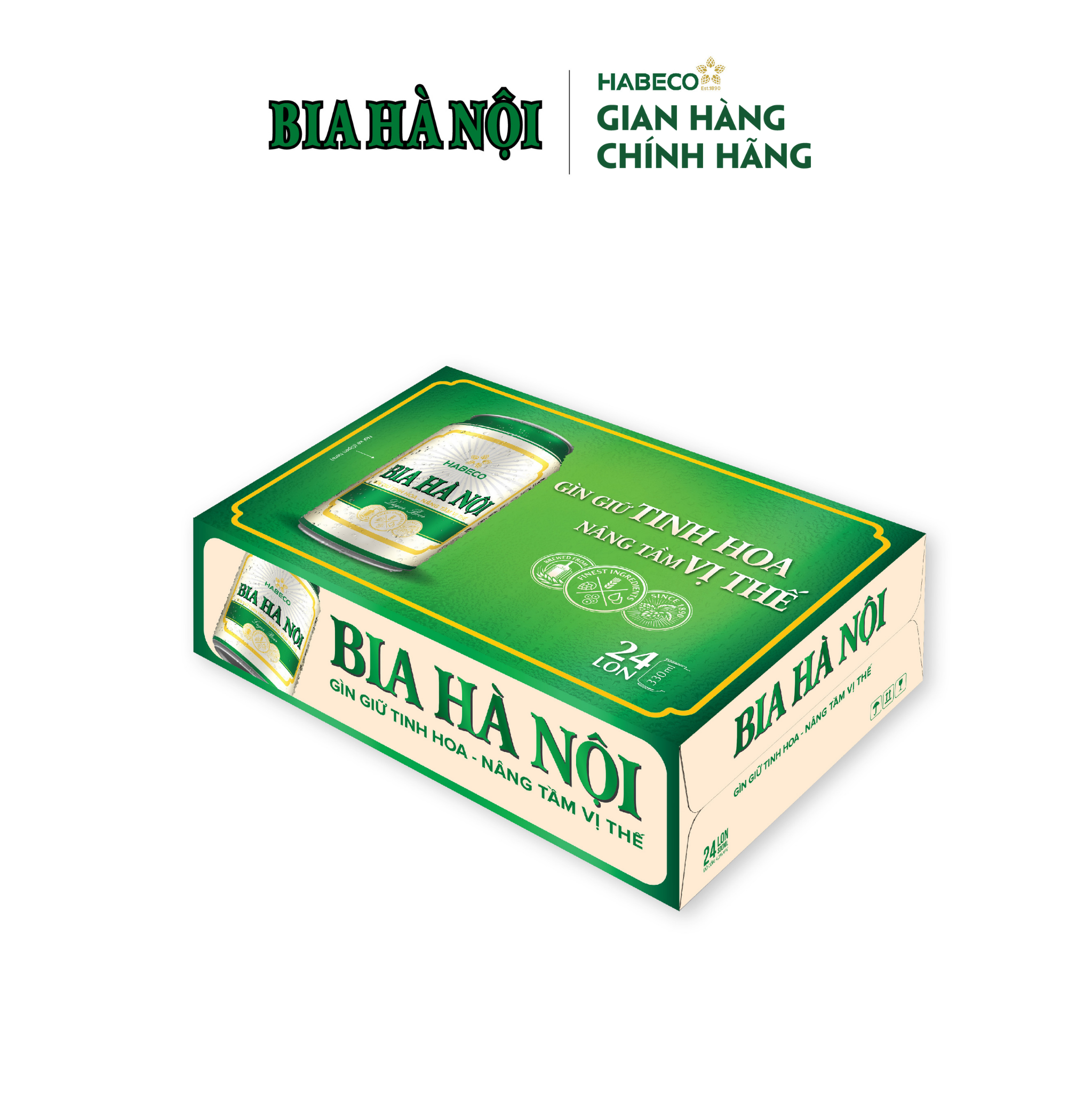 Bia Hà Nội Nhãn Xanh - Thùng 24 lon 330ml
