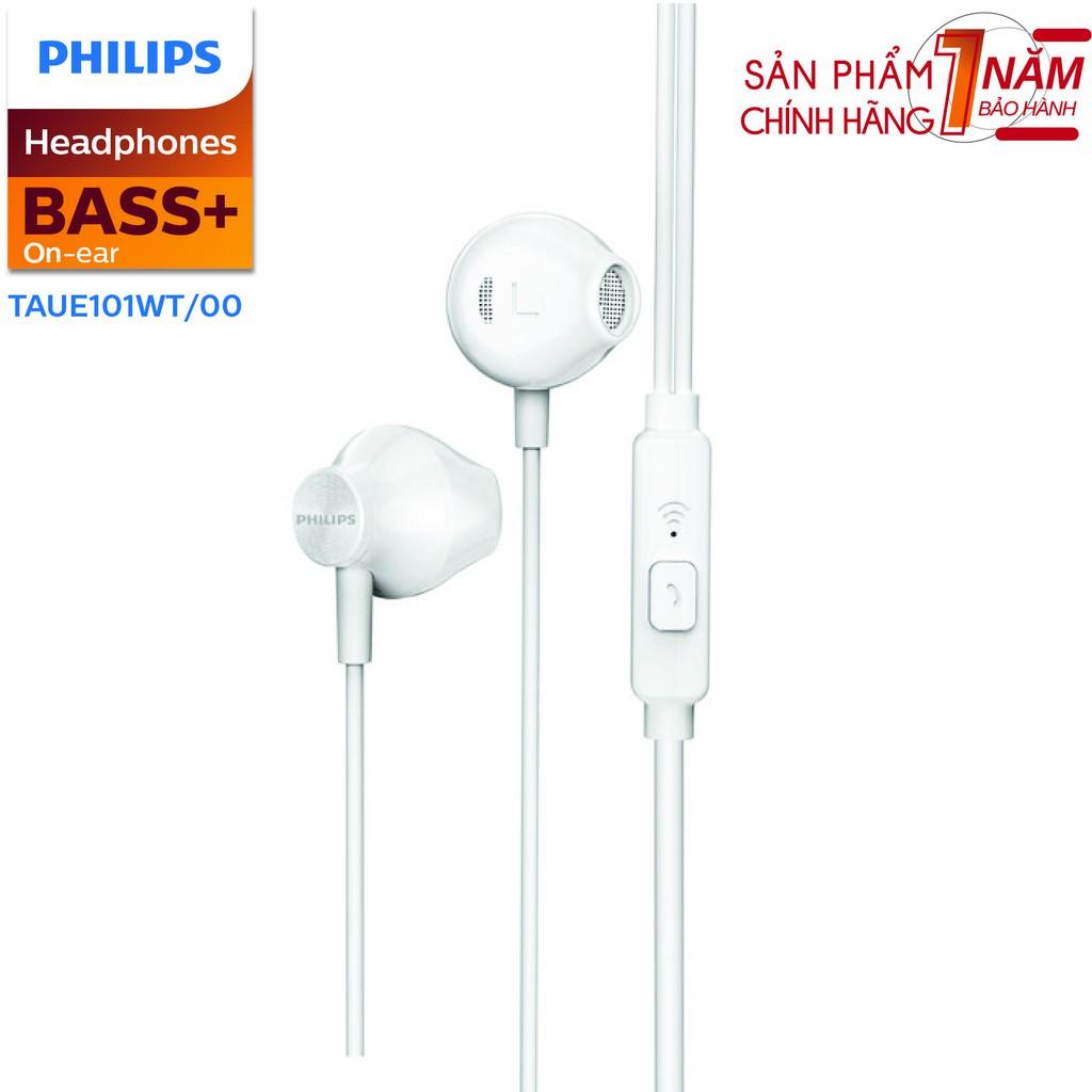 Tai nghe Philips TAUE101WT/00, Màu trắng, Có Mic, - Hàng nhập khẩu