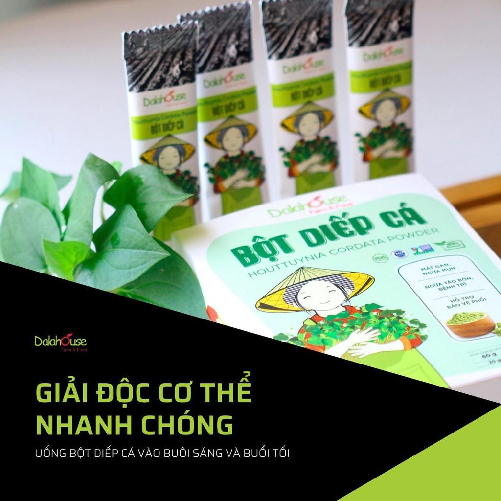 Bột rau diếp cá hữu cơ nguyên chất Dalahouse 60gr công nghệ sấy lạnh đạt tiêu chuẩn Châu Âu