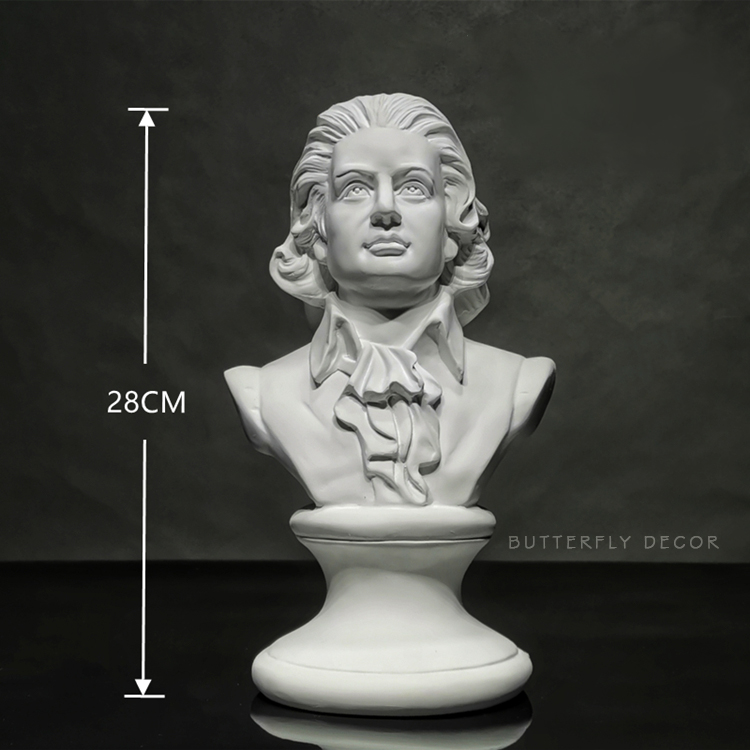 Tượng trưng bày Thần đồng âm nhạc Mozart 28.5cm