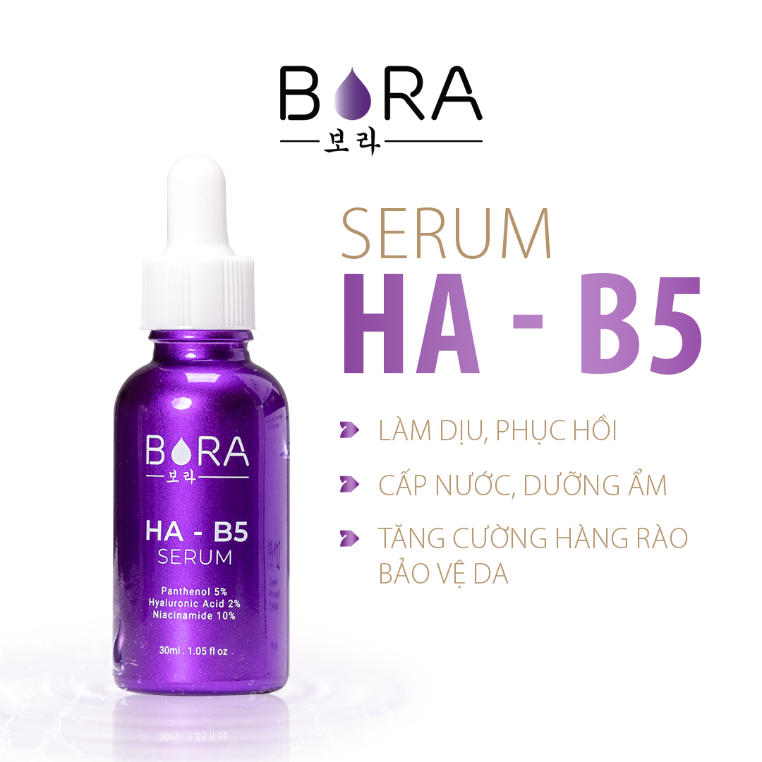 Tinh chất dưỡng ẩm nuôi dưỡng làn da trắng hồng Bora HA B5 Serum lọ 30ml