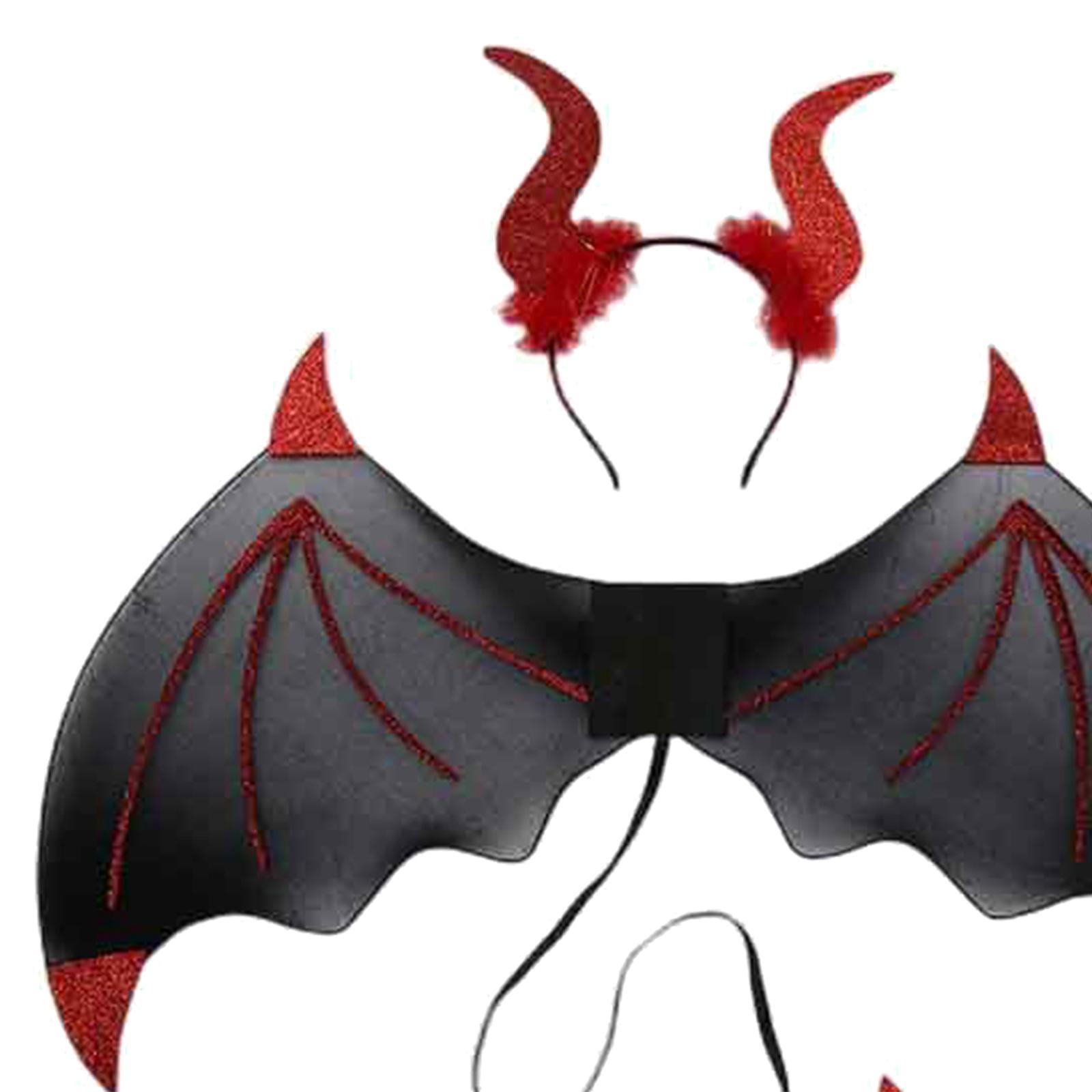 Halloween Devil Costume Set with for Party Pretend Play Props Carnival