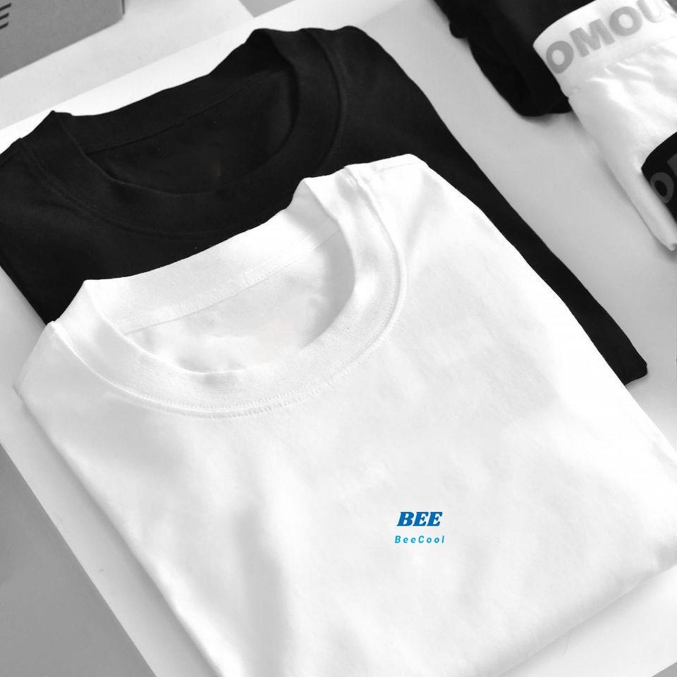 Áo thun unisex in mặt cười BeeCool thun cotton dày mềm mịn G1