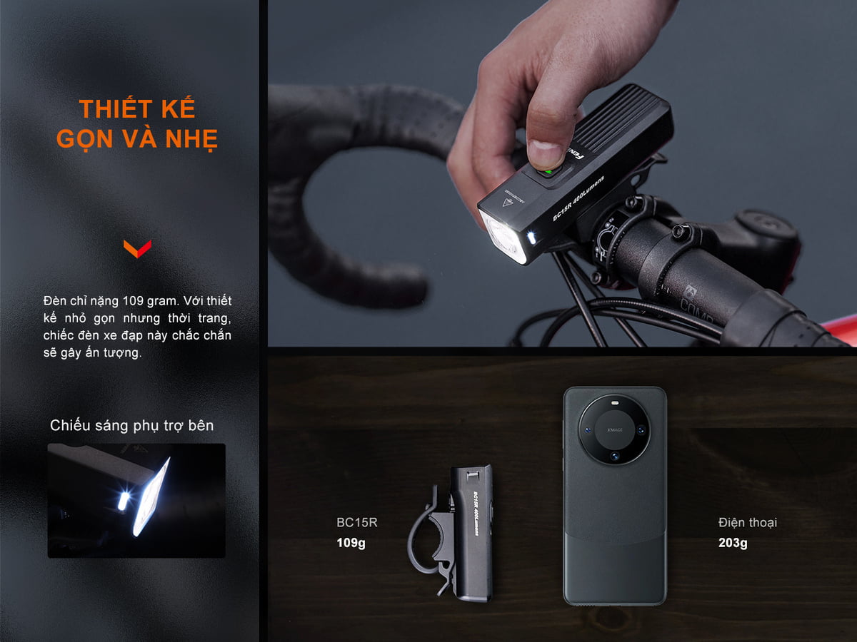 Đèn Pin Fenix BC15R siêu nhẹ, đa năng